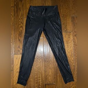 Fake black, leather leggings